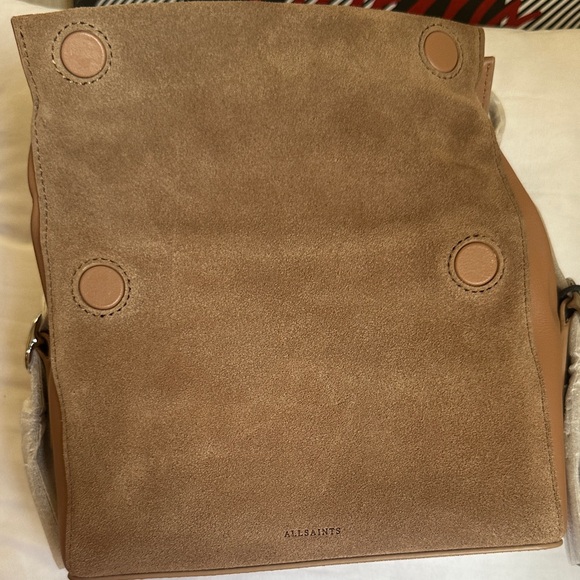 All Saints Tan and Brown Leather Messenger Bag - Picture 11 of 15